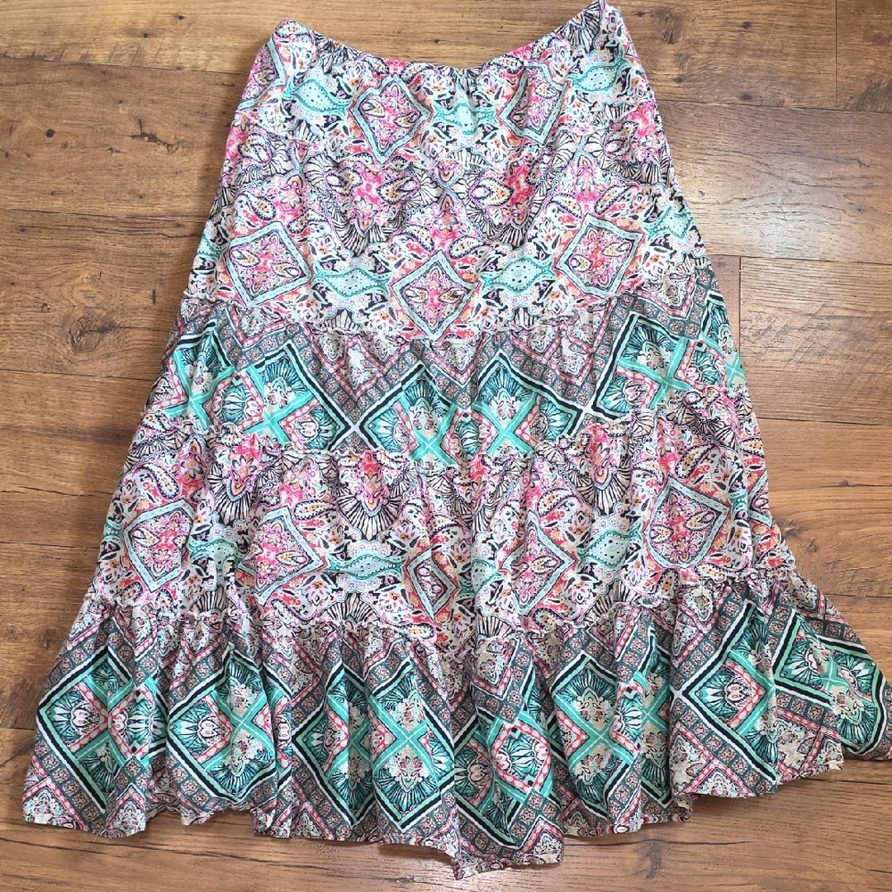 Style & Co. Multicolor A-Line Skirt